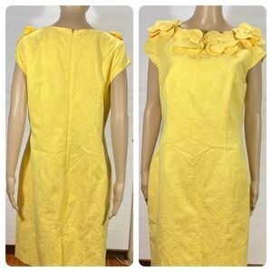 SD COLLECTION YELLOW DRESS WITH YELLOW FLOWERS SIZE 14
